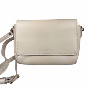 Portland Leather Mini Metro Crossbody Purse Bag in Ivory, Bone